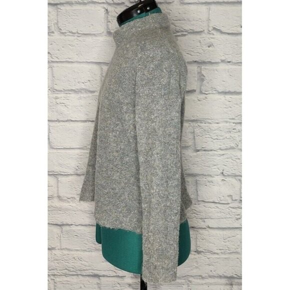 KOLOR Knits Womens Pullover Sweater Gray Heathered Long Sleeve Beads Crew Neck M - Picture 3 of 7